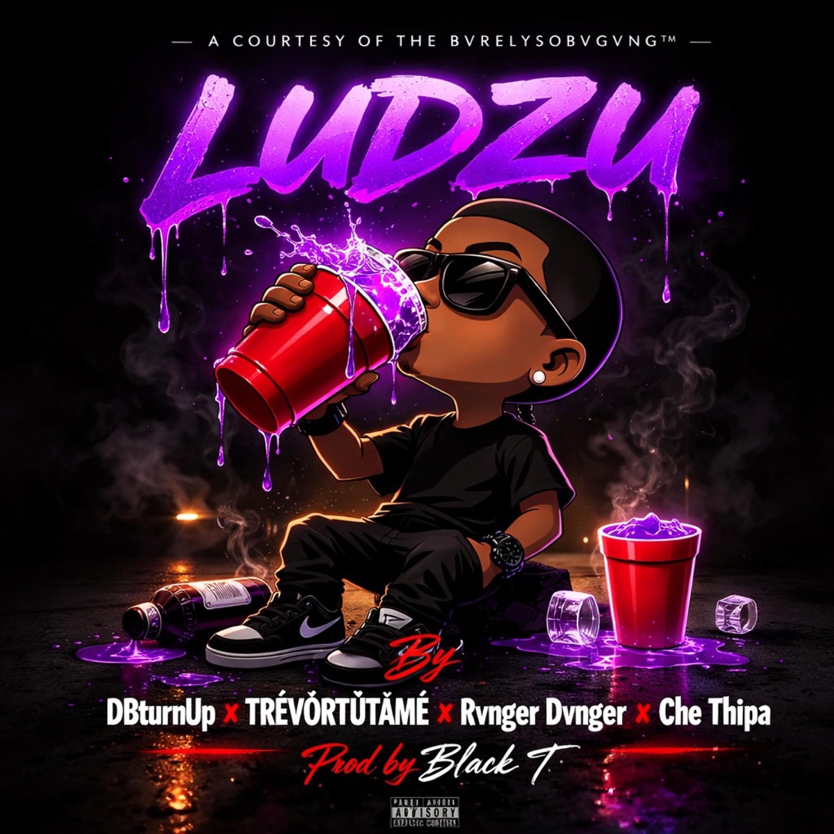 LUDZU (feat. DBturnUp, TRÊVÔRTÛTÂMÈ, Rvnger Dvnger & Che Thipah) - Single by BVRELYSOBVGVNG album cover