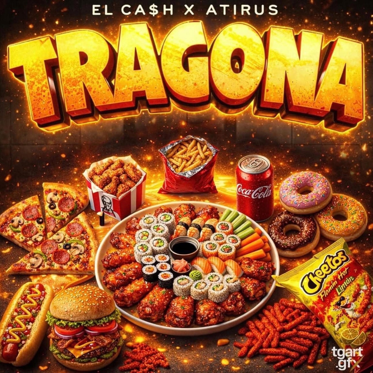 TRAGONA (feat. Atirus) - Single by El Ca$h album cover