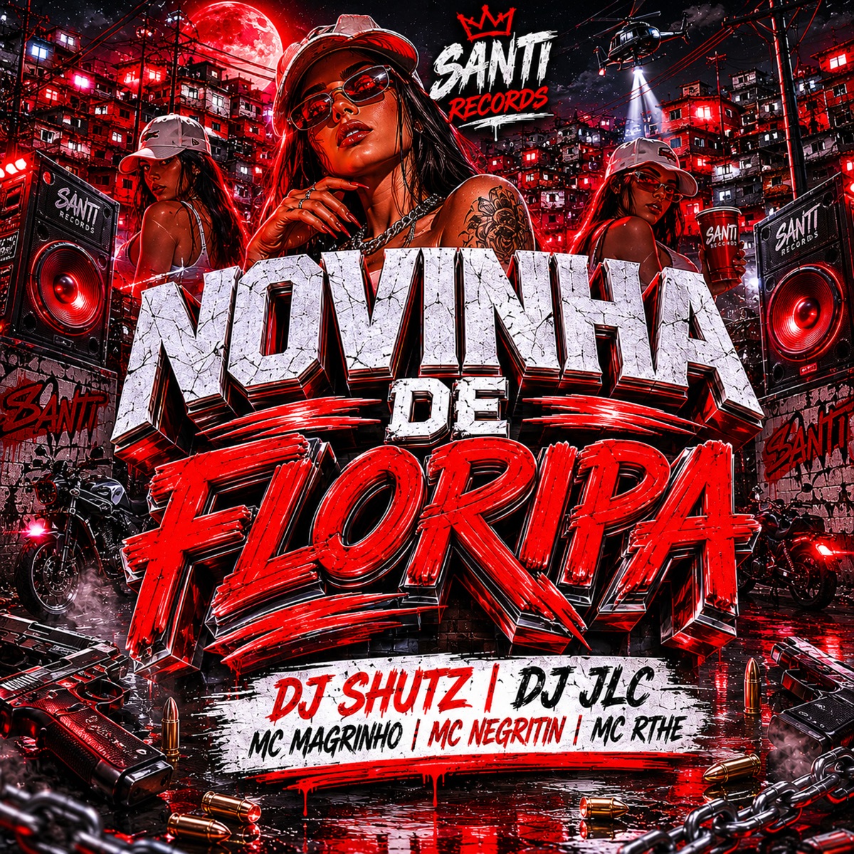 Novinha De Floripa (feat. Mc Rthe) - Single by DJ JLC, DJ SHUTZ, Mc Magrinho & MC Negritin album cover