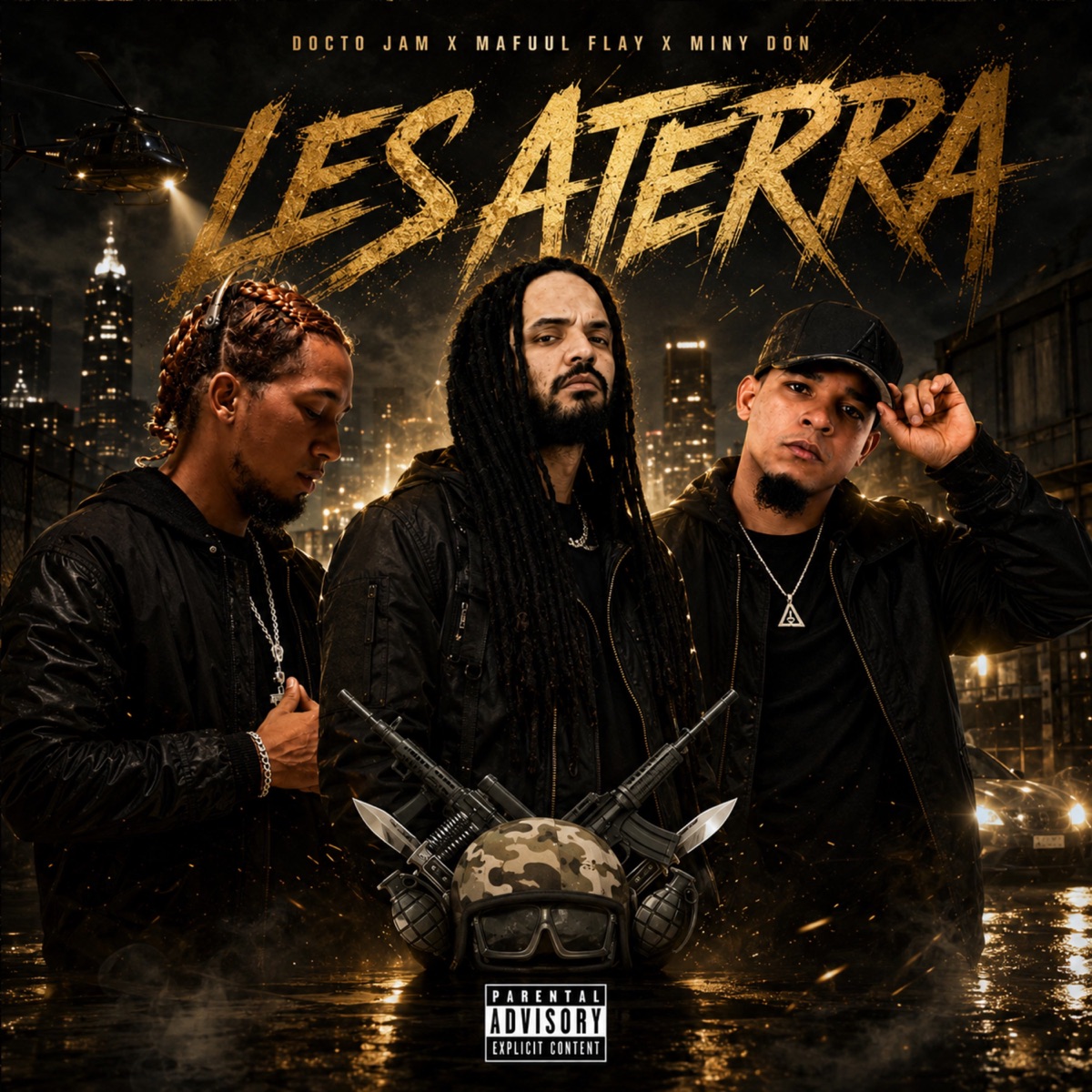 Les Aterra (feat. Flava Templo Real) - Single by Docto Jam, Miny Don & Mafuul Flay album cover