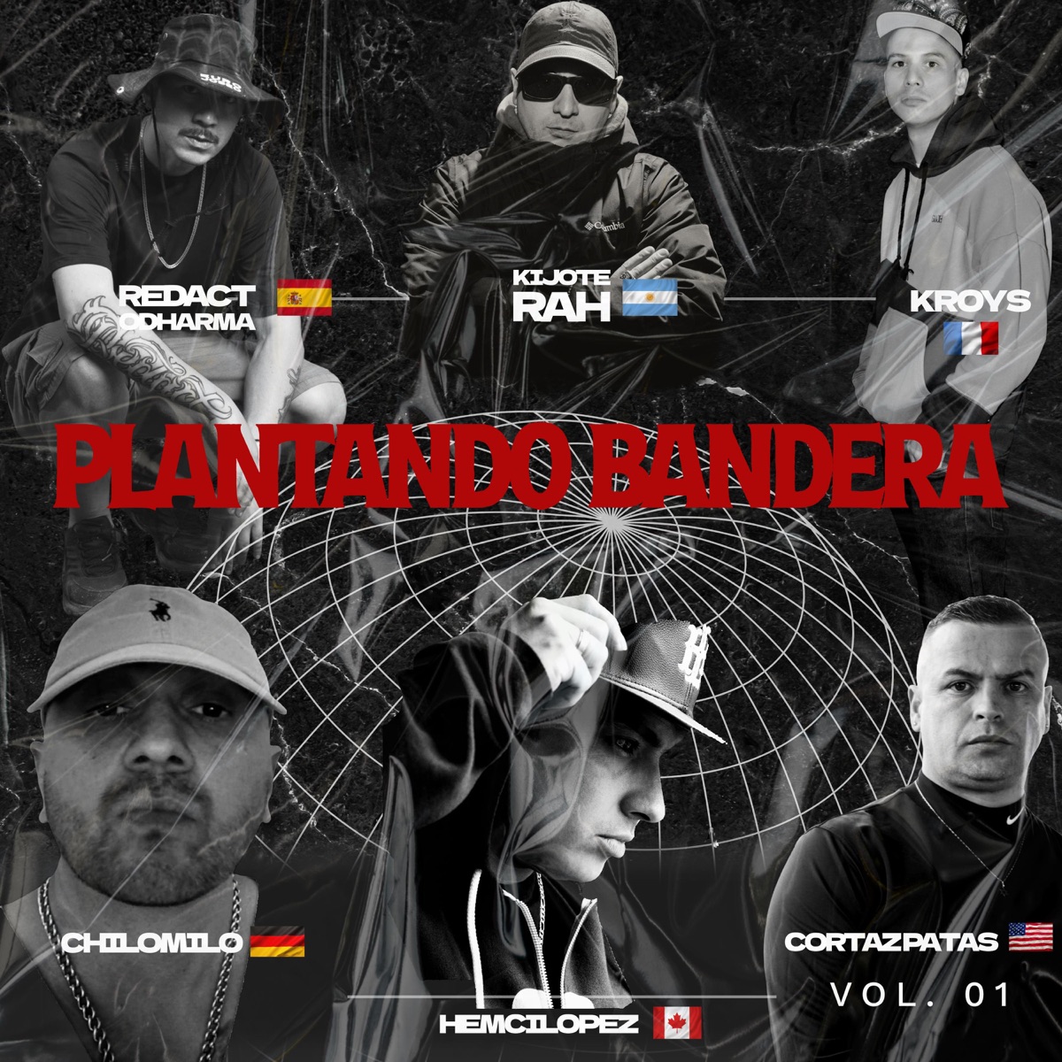 Plantando Bandera (feat. Kroys, Kijote Rah, Chilomilo, Redact Odharma & Cortaz Patas) - Single by Hemcilopez album cover