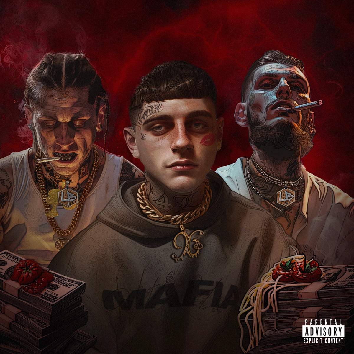 Mafia e Pasta (feat. Sapobully) - Single by LB GANG & Beak On The Night album cover