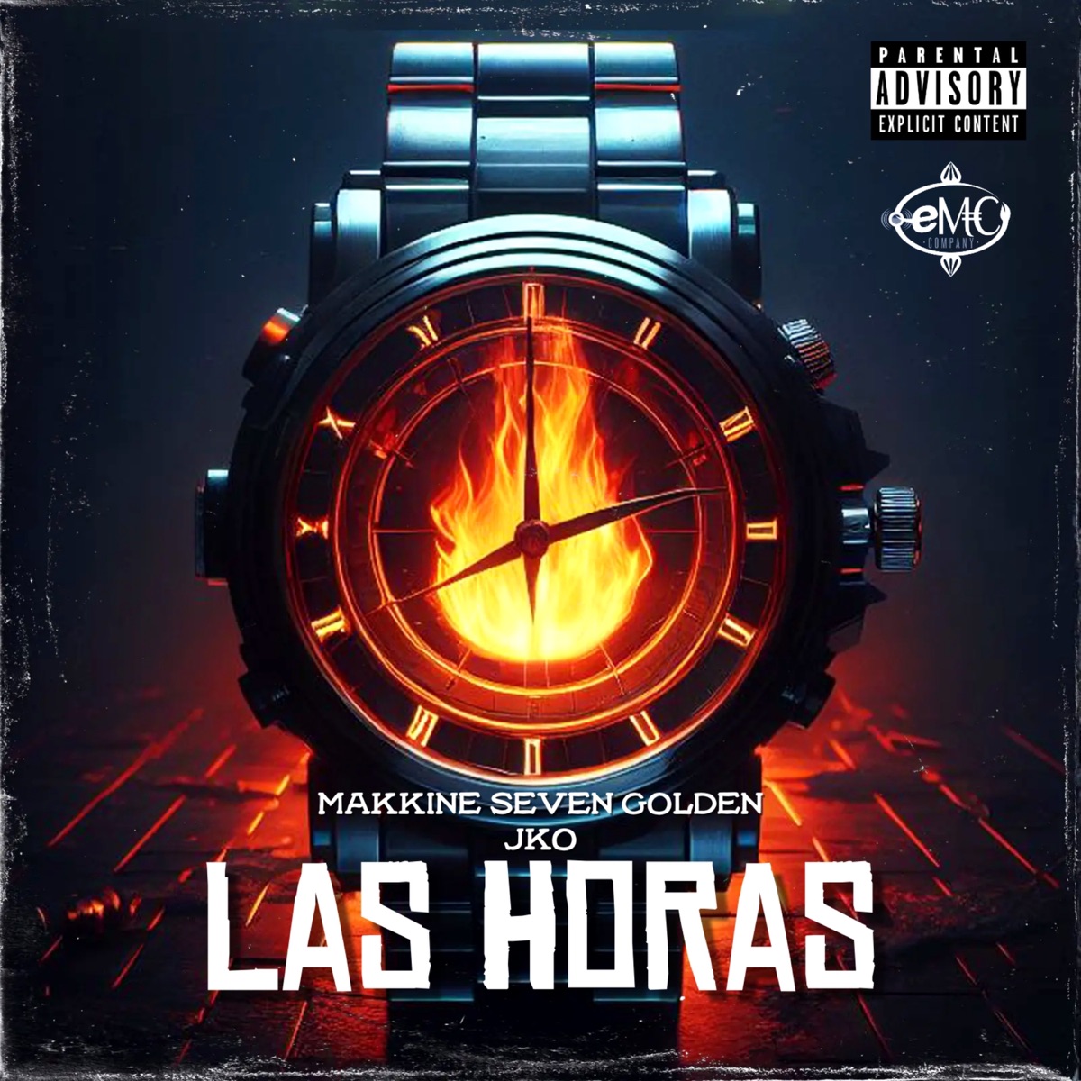 Las Horas (feat. j k o) - Single by makkine seven golden album cover