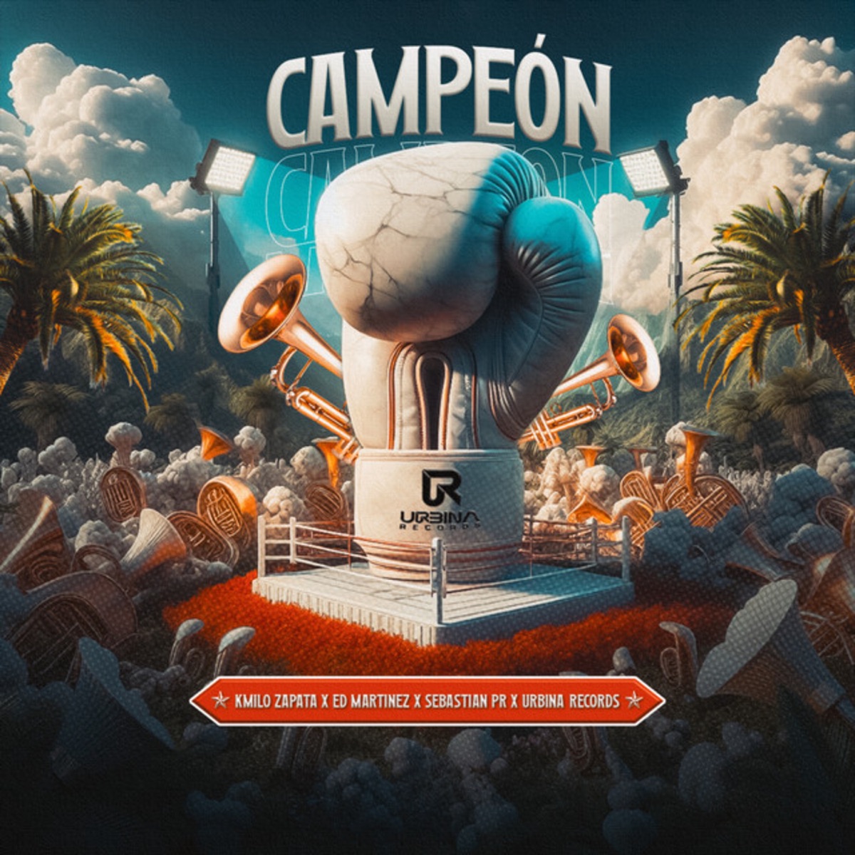 CAMPEON - Single by Ed Martinez, Sebastián PR., URBINA RECORDS & Kmilo Zapata album cover