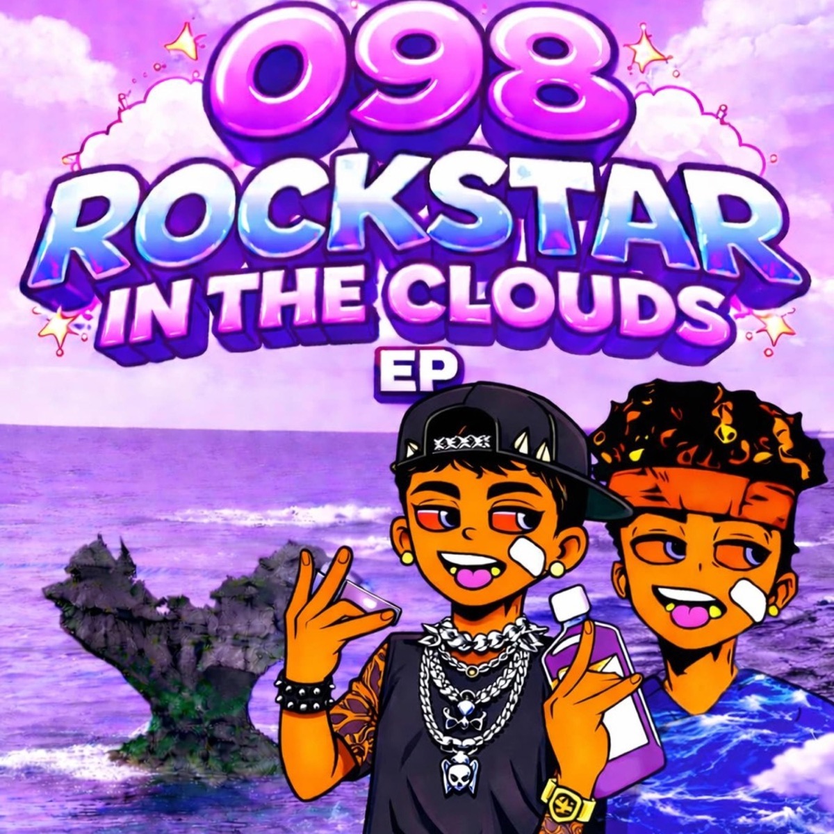 098 ROCKSTAR IN THE CLOUDS EP by TONY BLAZE album cover