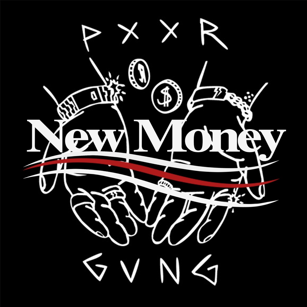 PXXR GVNG (feat. Yuebae & PXXR GVNG) - Single by NEW MONEY CHASERS album cover