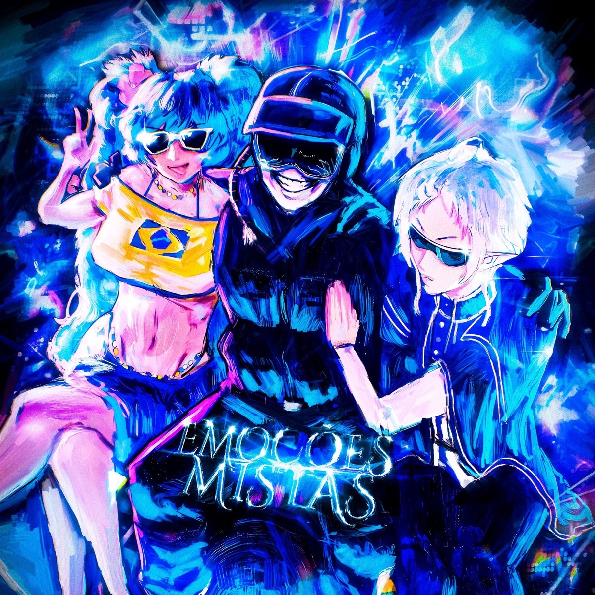 EMOÇÕES MISTAS - EP by Scythermane, DJ FLORA, Nxxkz & Mxng0 album cover