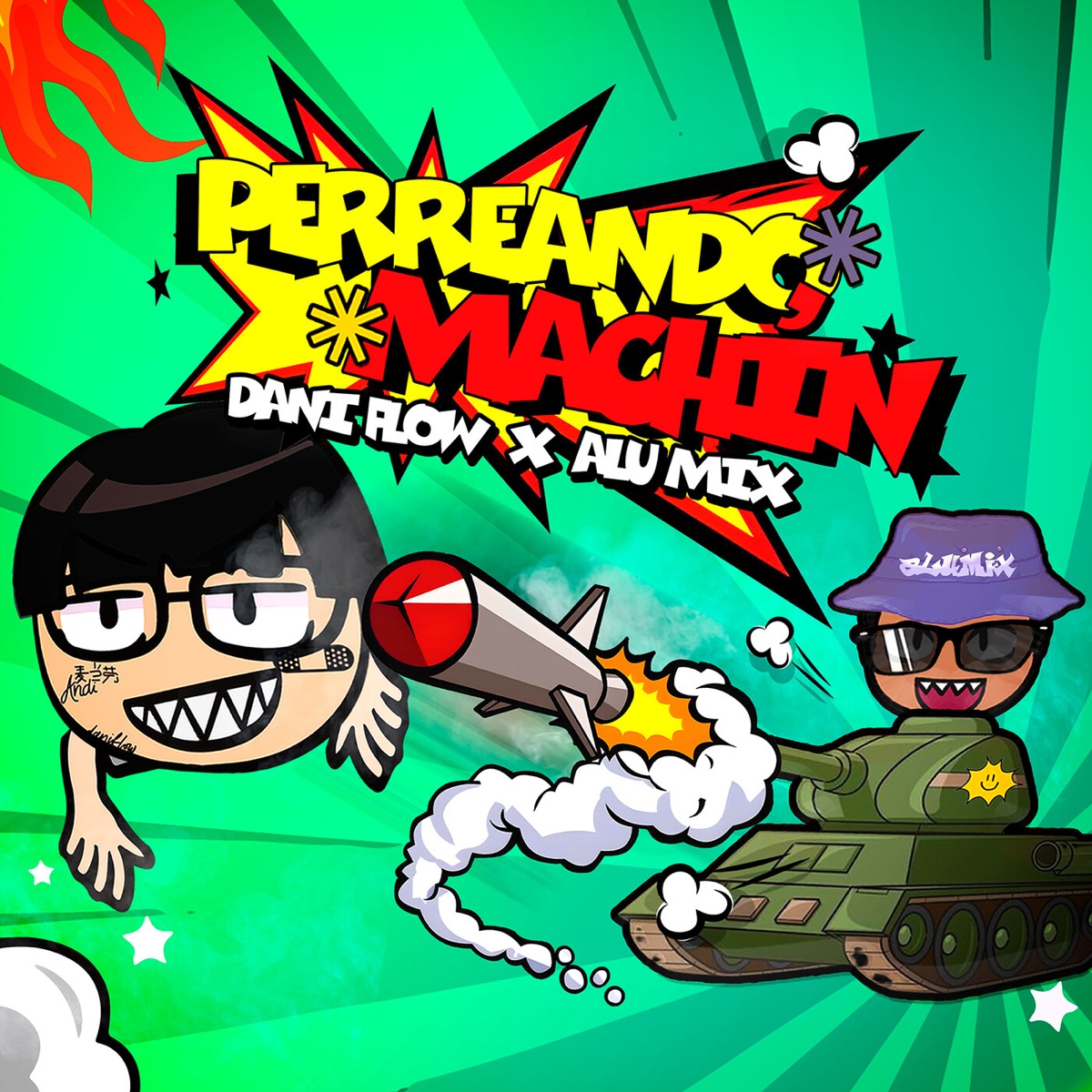 PERREANDO MACHÍN - Single by Dani Flow & Alu Mix album cover