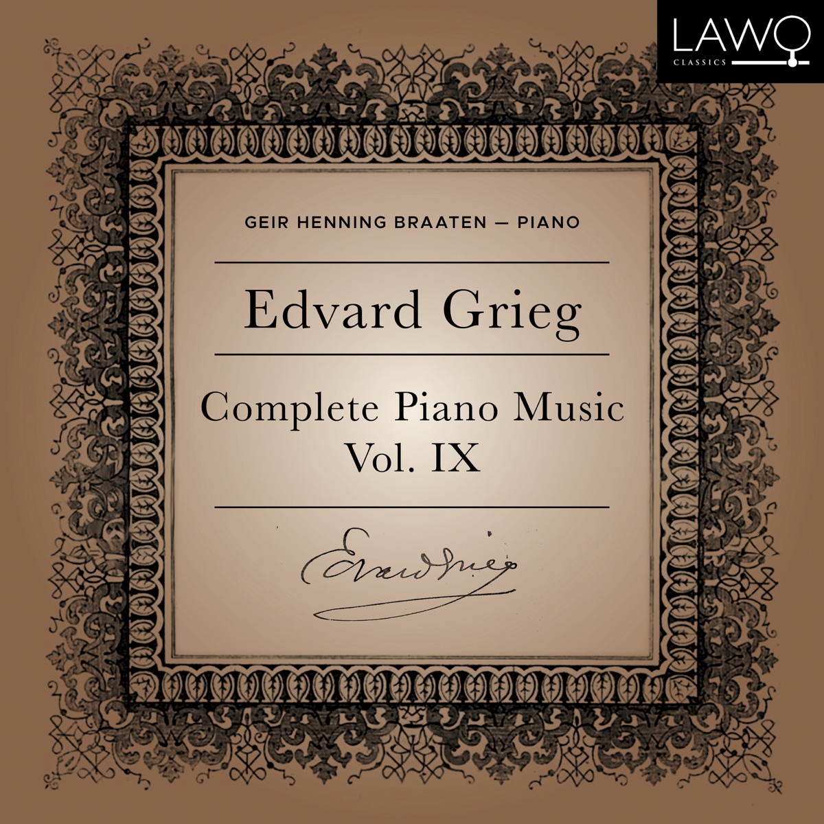 Edvard Grieg: Complete Piano Music Vol. 9 by Geir Henning Braaten album cover