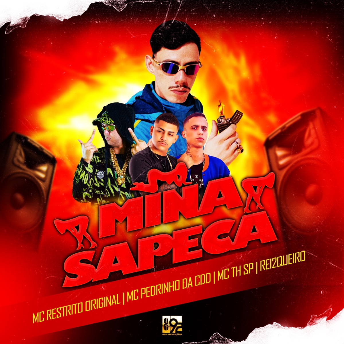 Mina Sapeca (feat. MC Th Sp) - Single by MC RESTRITO ORIGINAL, MC Pedrinho da CDD & Rei2Queiro album cover