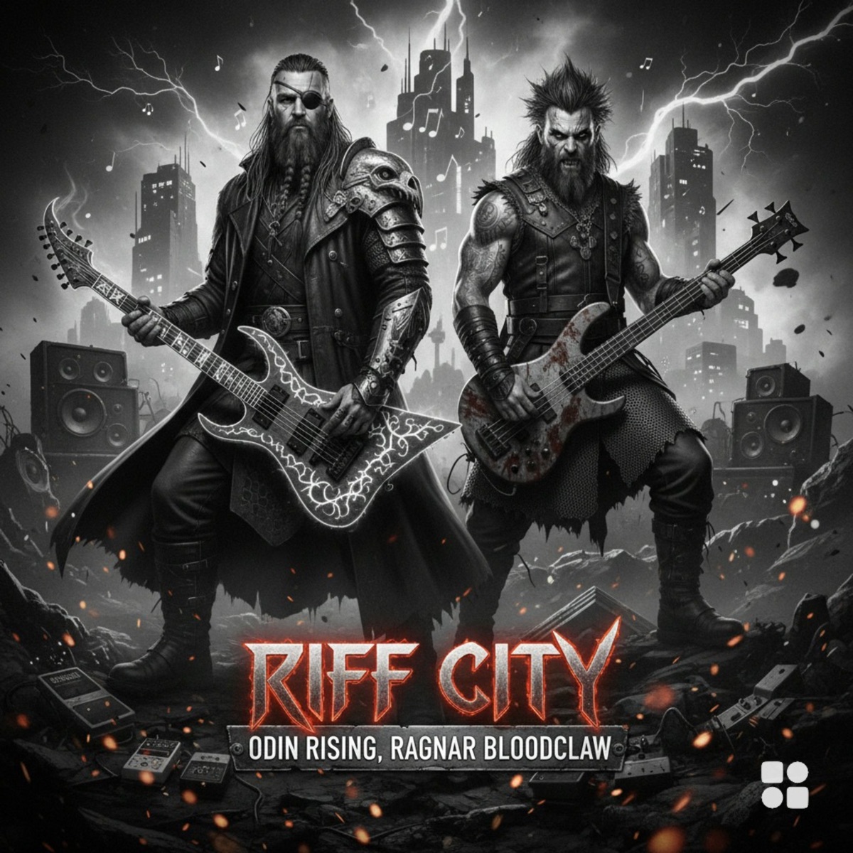 Riff City - Single by Odin Rising & Ragnar Bloodclaw album cover