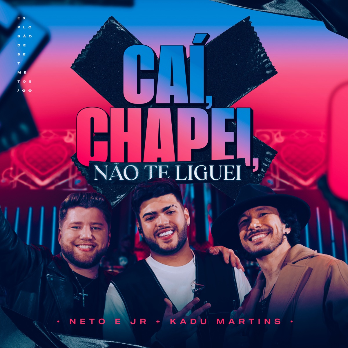 Caí, Chapei, Não Te Liguei (Ao Vivo) - Single by Neto e JR & Kadu Martins album cover