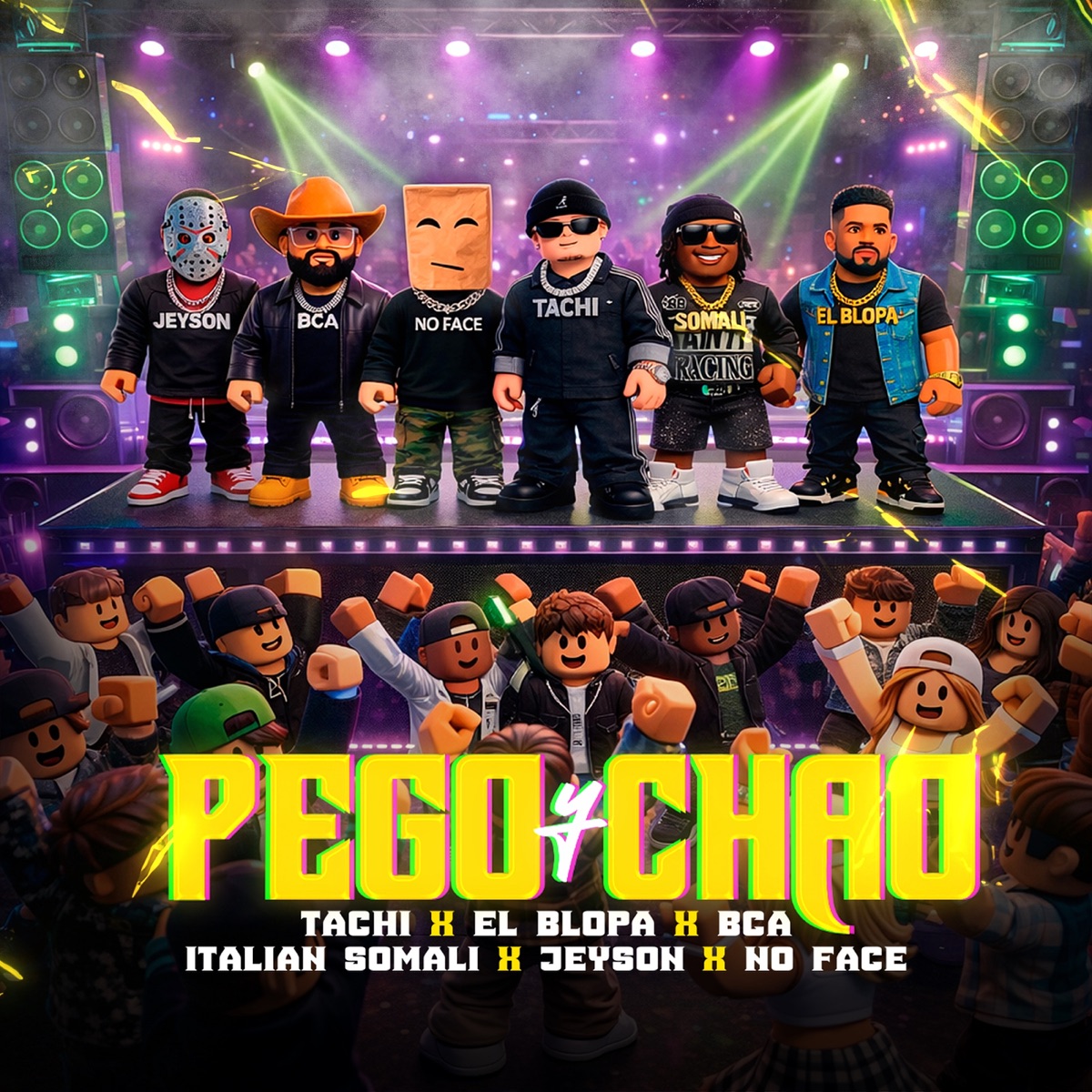 Pego Y Chao - Single by Tachi, BCA, n0 face, El Blopa, Italian Somali & Jeyson album cover
