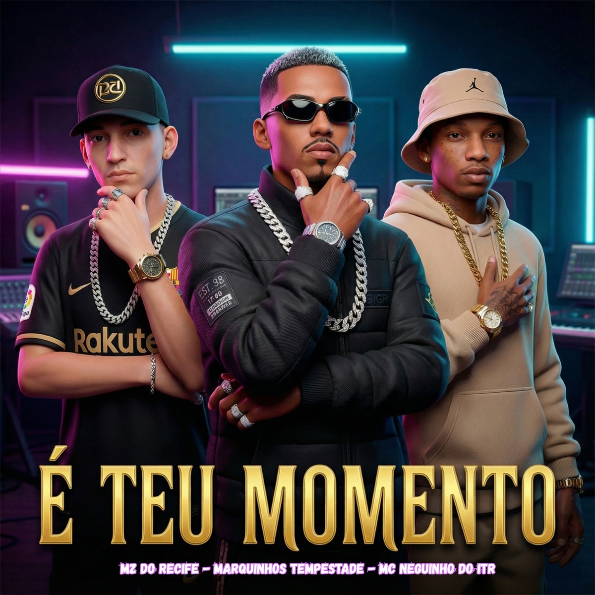 É Teu Momento - Single by Marquinhos Tempestade, Mz do Recife & Mc Neguinho do ITR album cover