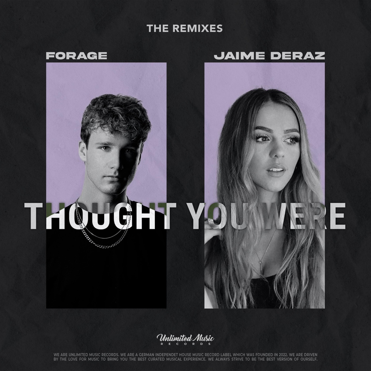 Thought You Were (The Remixes) [feat. Jaime Deraz] - Single by Forage album cover