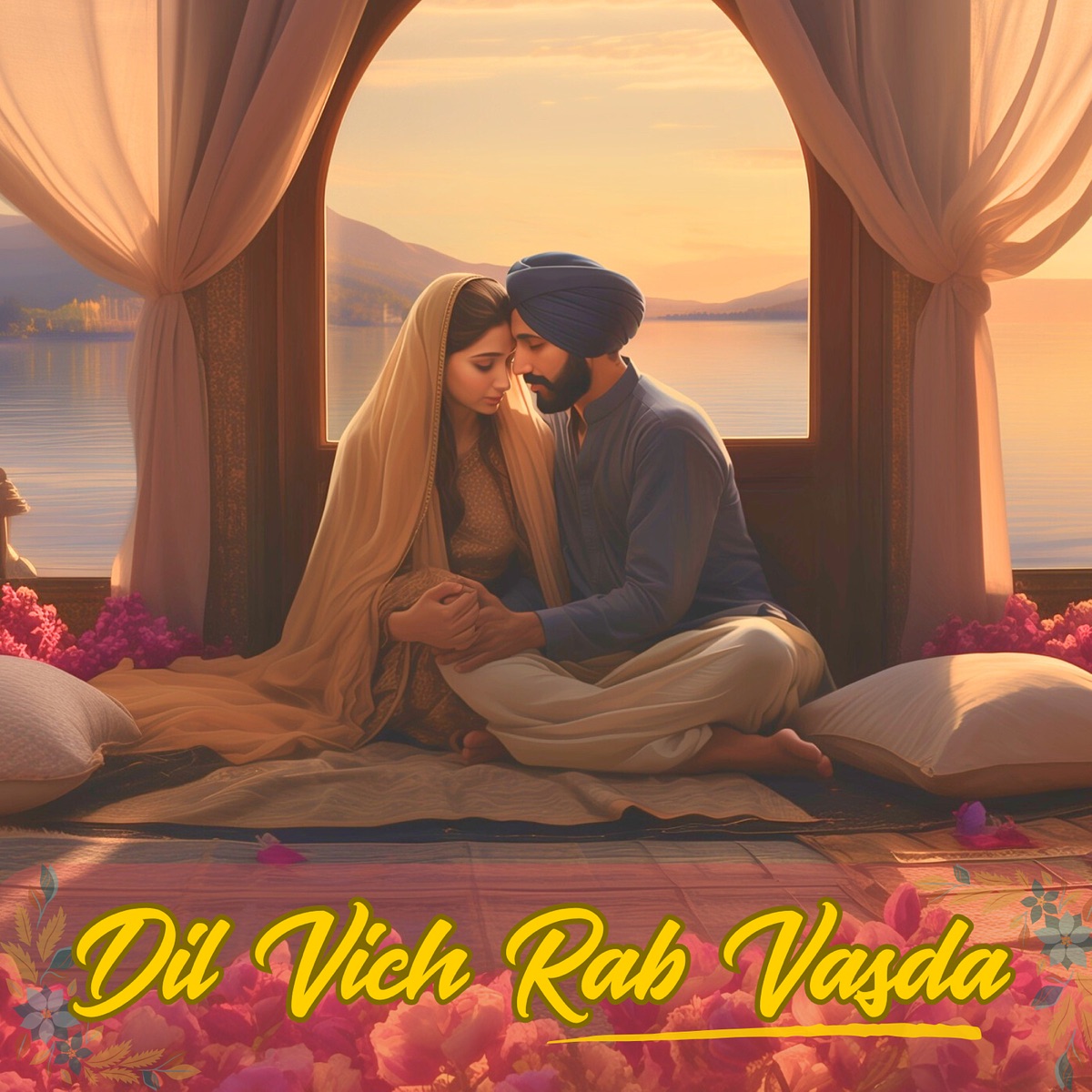 Dil Vich Rab Vasda - Single by Anirudh Bhola & Surabhi Dashputra album cover