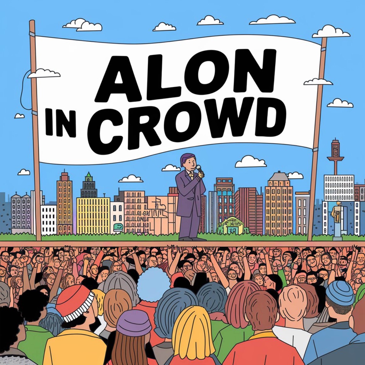 Alon In Crowd - Single by Farhad Gill & Music Violet Group album cover