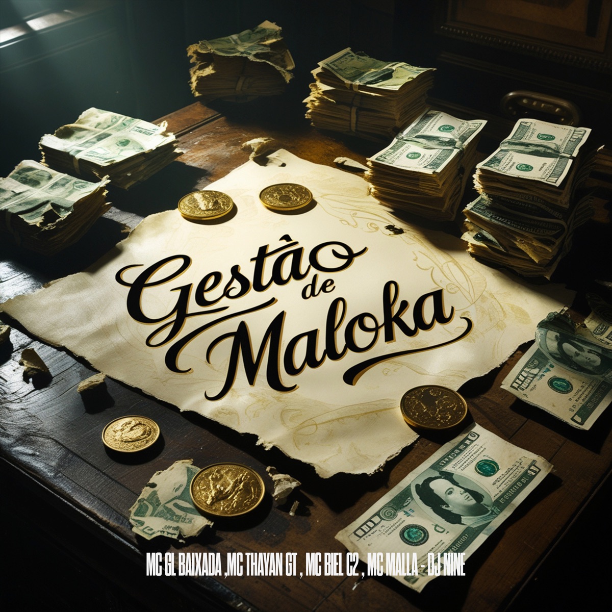 Gestão de Maloka (feat. Mc Malla & Dj Nine) - Single by Mc GL Baixada, MC THAYAN GT & MC Biel C2 album cover