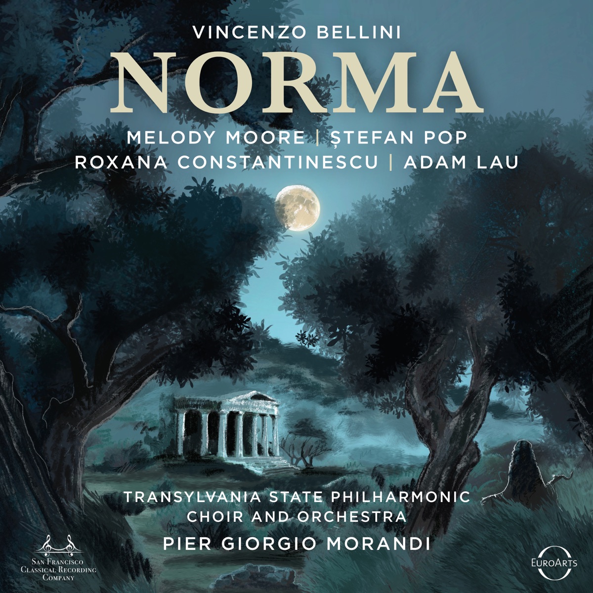 Bellini: Norma by Transylvania State Philharmonic Choir, Pier Giorgio Morandi, Transylvania State Philharmonic Orchestra, Adam Lau, Eusebiu Hutan, Melody Moore, Roxana Constantinescu & Stefan Pop album cover