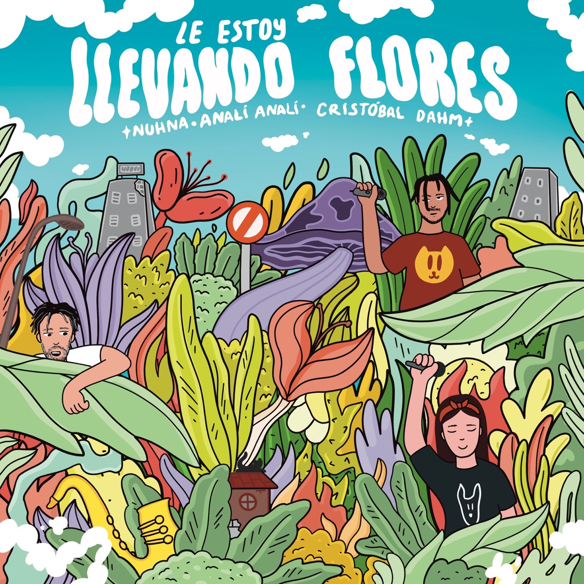 Le Estoy Llevando Flores - Single by Analí Analí, Nuhna & Cristóbal Dahm album cover