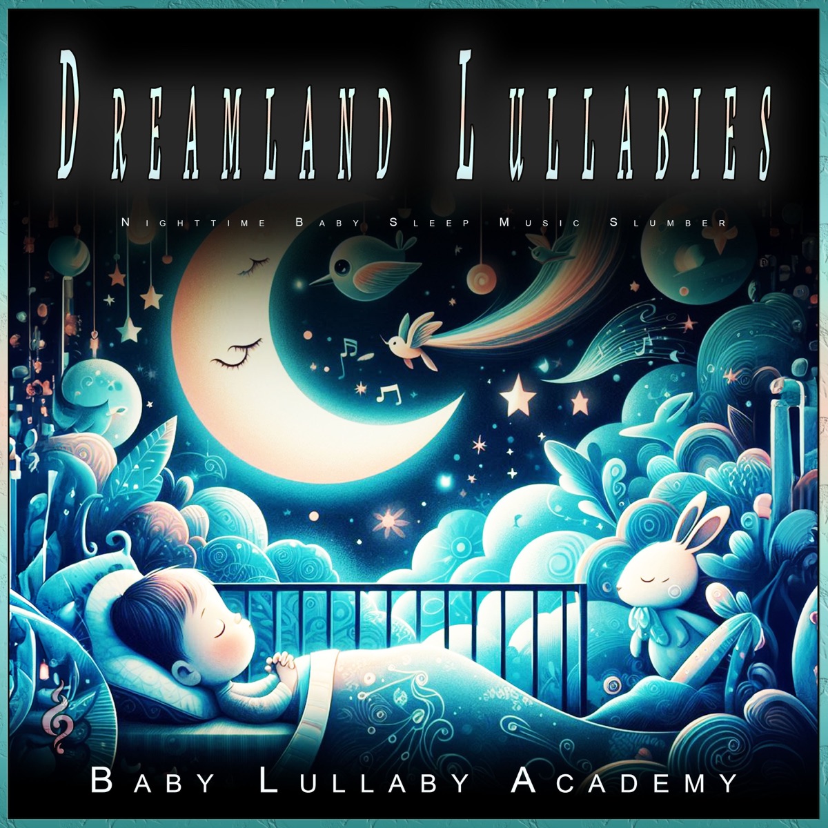 Dreamland Lullabies: Nighttime Baby Sleep Music Slumber by Baby Lullaby Academy & Aveda Blue album cover artwork