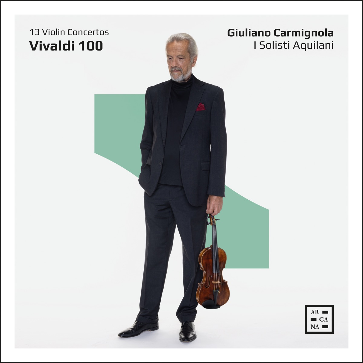 Vivaldi 100. 13 Violin Concertos by Giuliano Carmignola, Daniele Orlando & I Solisti Aquilani album cover