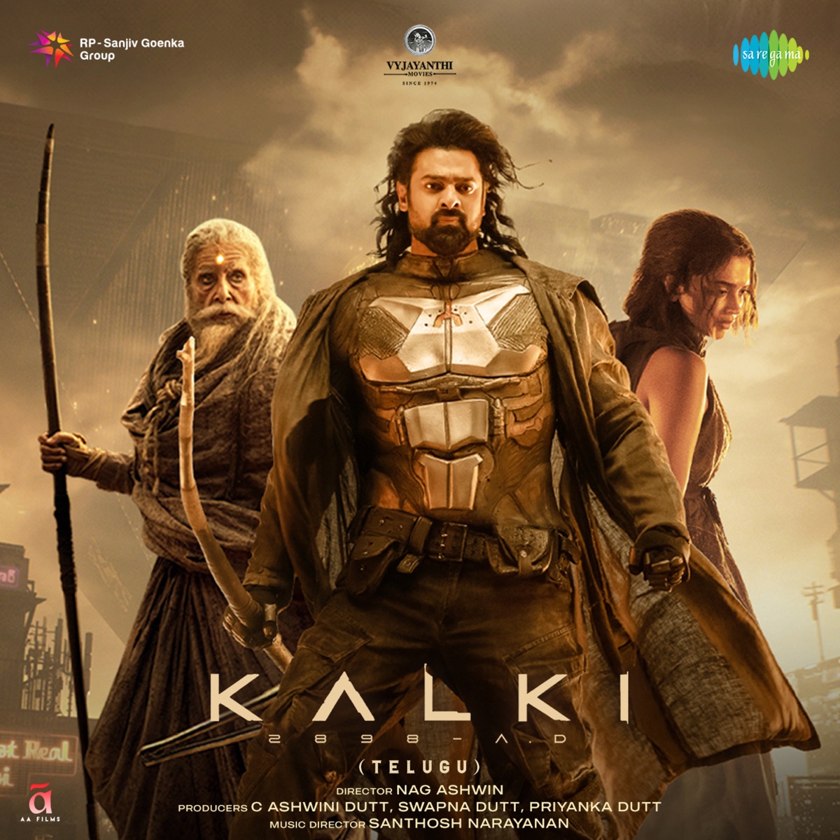 Kalki 2898 AD (Original Motion Picture Soundtrack) by Santhosh Narayanan, Ramajogayya Sastry, Kumaar, Chandrabose & Krishna Kanth album cover