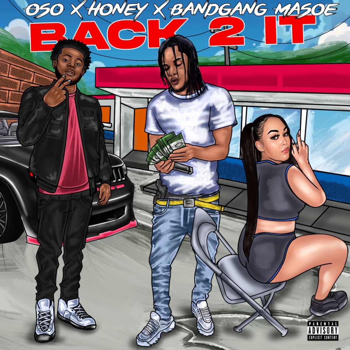 Back Too It (feat. Honey Oso & BG Masoe) - Single by Oso Crazy album cover