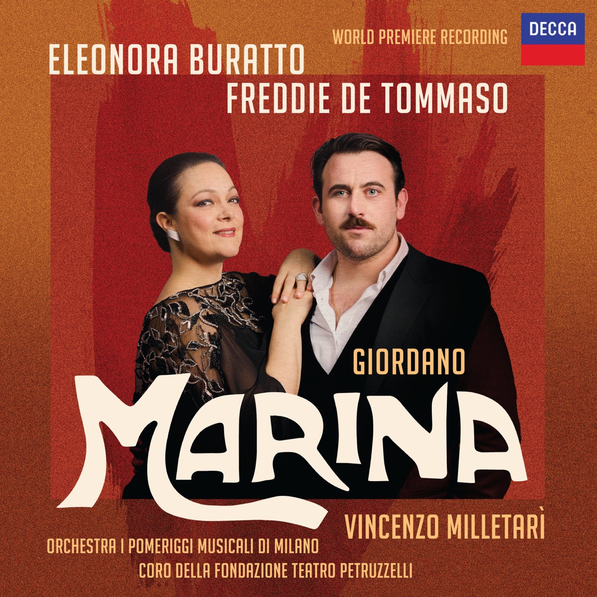 Giordano: Marina by Eleonora Buratto, Freddie De Tommaso, Coro del Teatro Petruzzelli di Bari, Orchestra I Pomeriggi Musicali & Vincenzo Milletarì album cover