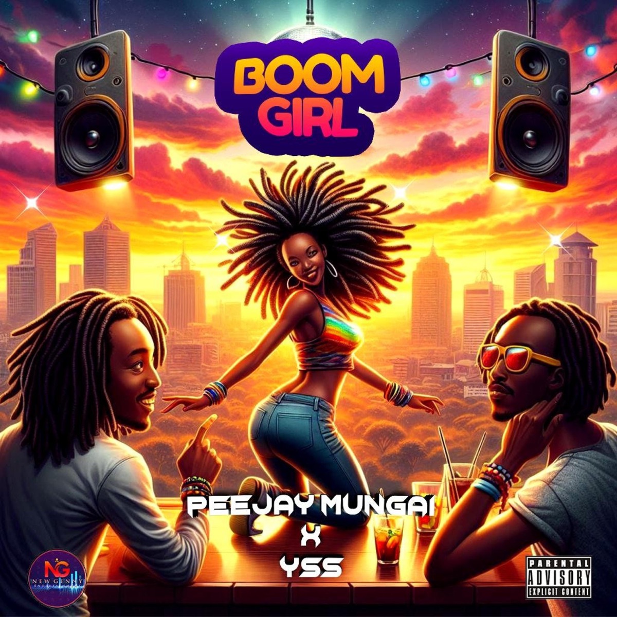 BOOM GIRL (feat. YSS) - Single by Peejay Mungai album cover