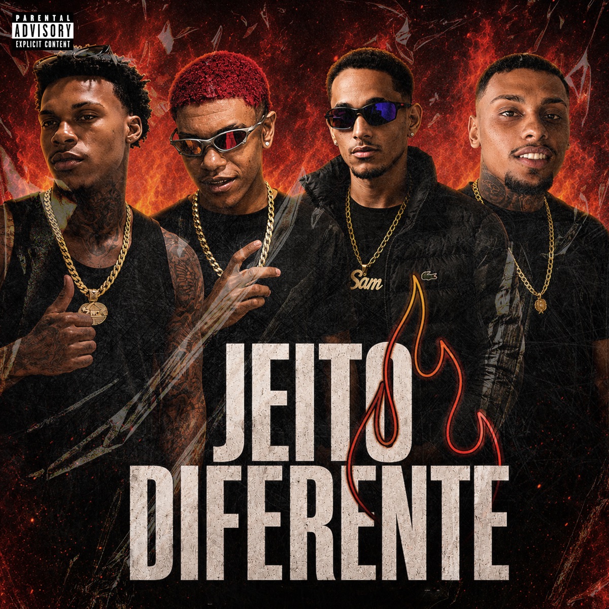 JEITO DIFERENTE - Single by dj sam mpc, mc braga, Mc Guga & MC VL album cover