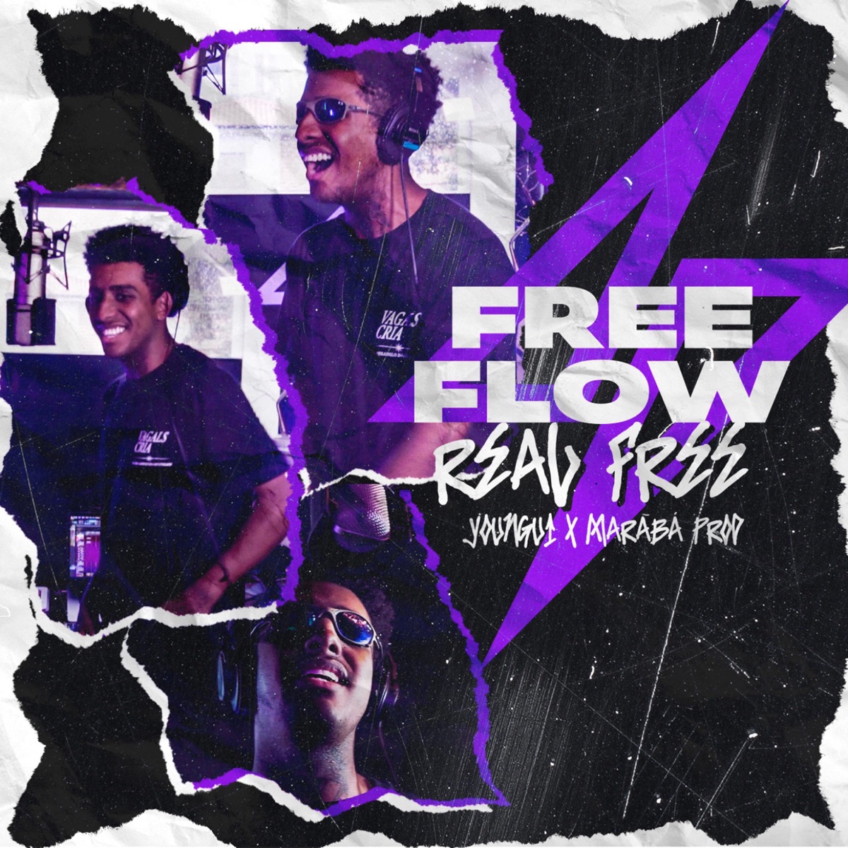 REAL FREE - Single by Free Flow, Youngui & Marabá album cover