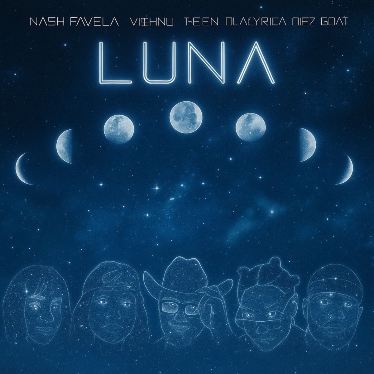 Luna - Single by Nash Favela, VI$HNU, Diez GOAT, d la lyrica & T - EEN album cover