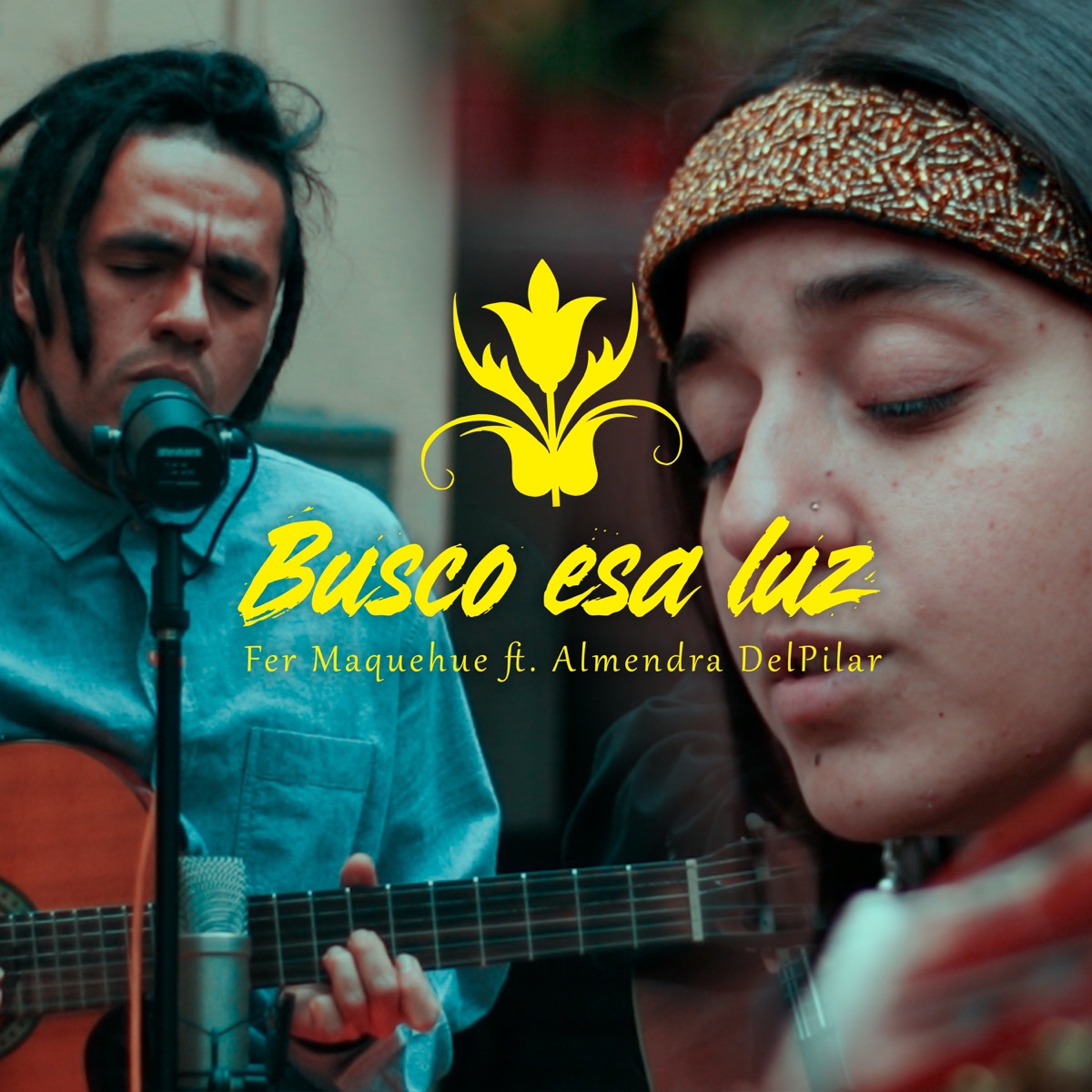 Busco esa luz (Acoustic Version) - Single by Fer Maquehue & AlmenDra DelPilar album cover