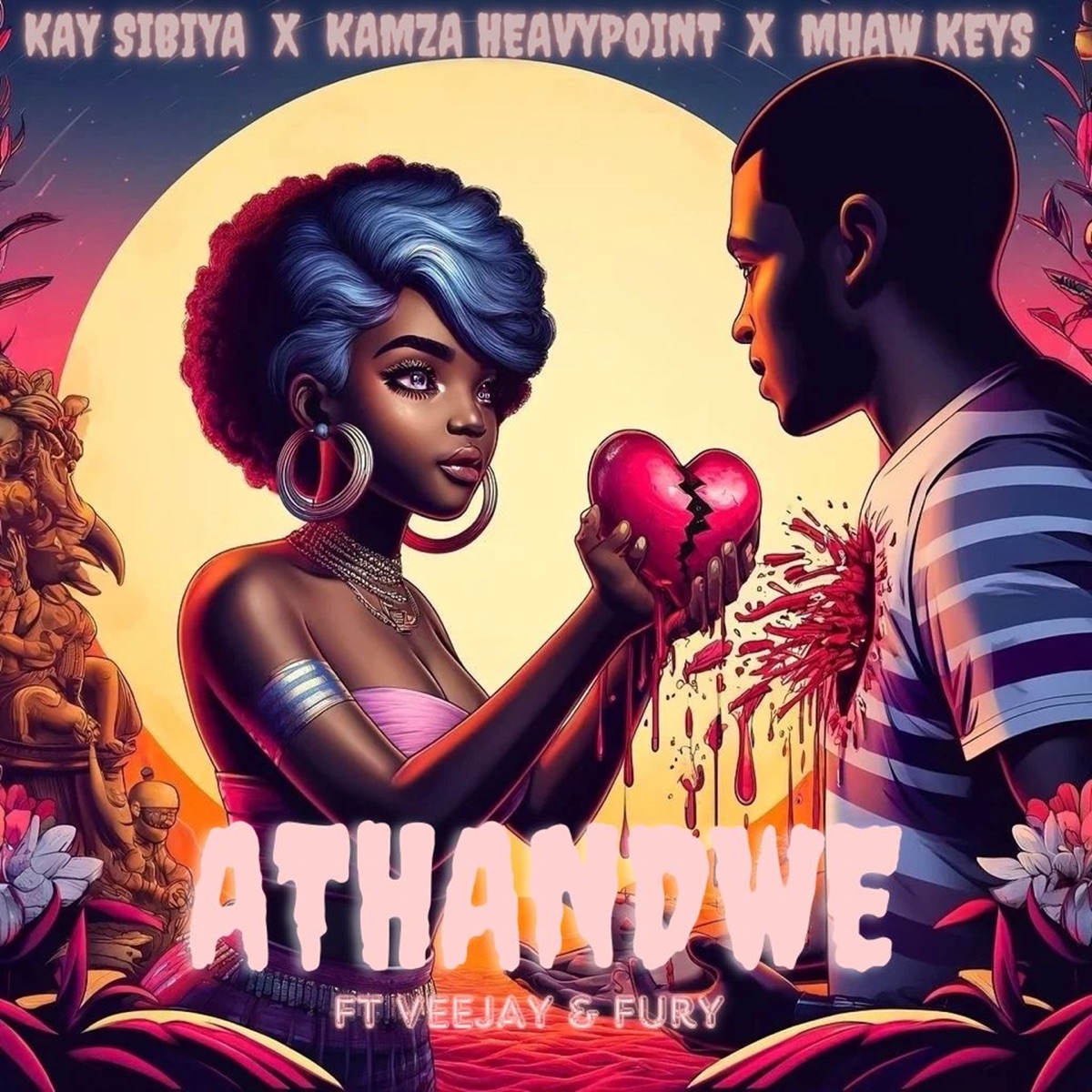 Athandwe (feat. Veejay & Fury) - Single by Kay Sibiya, Kamza HeavyPoint & Mhaw Keys album cover