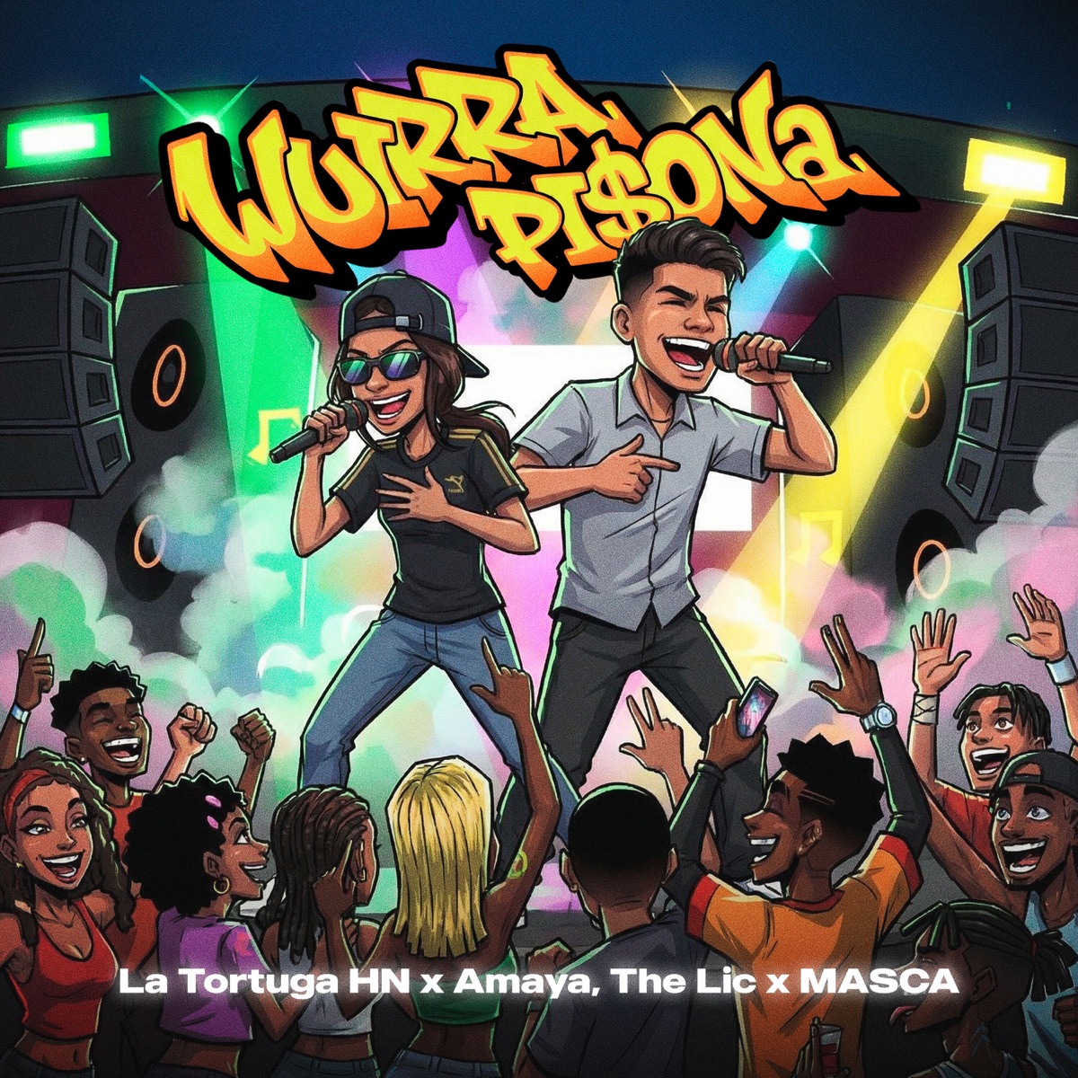 Wuirra Pi$Ona (feat. emilingo & RexDeejay) - Single by LA TORTUGA HN, Amaya, The LIC & MASCA album cover