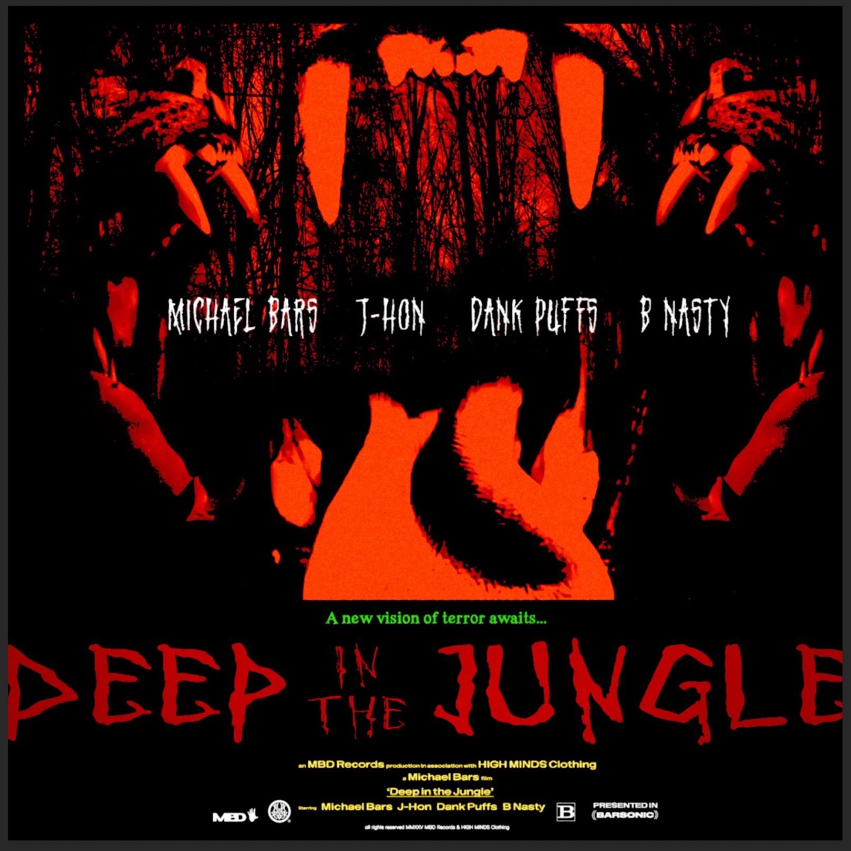 Deep In The Jungle - Single by Michael Bars, Dank Puffs, J-Hon & B. Nasty album cover