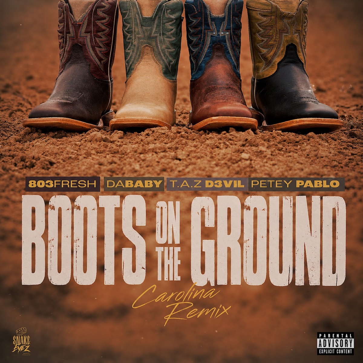 Boots On The Ground (feat. DaBaby) [Carolina Mix] - Single by 803Fresh, Petey Pablo & T.A.Z D3Vil album cover artwork