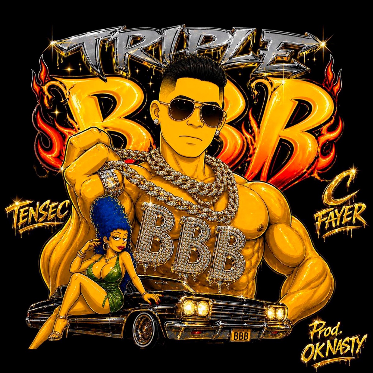 TRIPLE B (feat. Tensec) - Single by C FAYER album cover