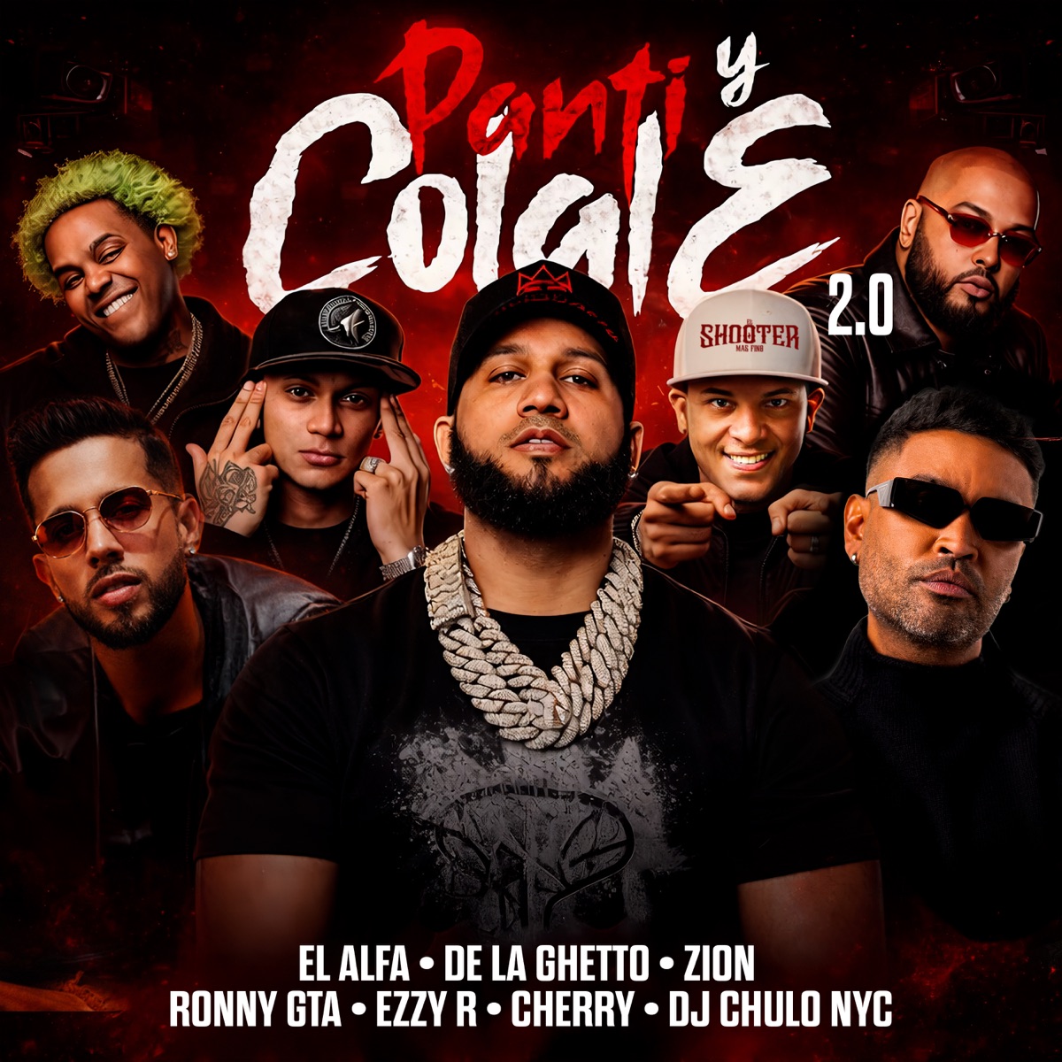 PANTI Y COLALE 2.0 (feat. La Greña, El Cherry Scom, RONNY GTA & DJ Chulo NYC) - Single by El Alfa, De La Ghetto & Zion album cover