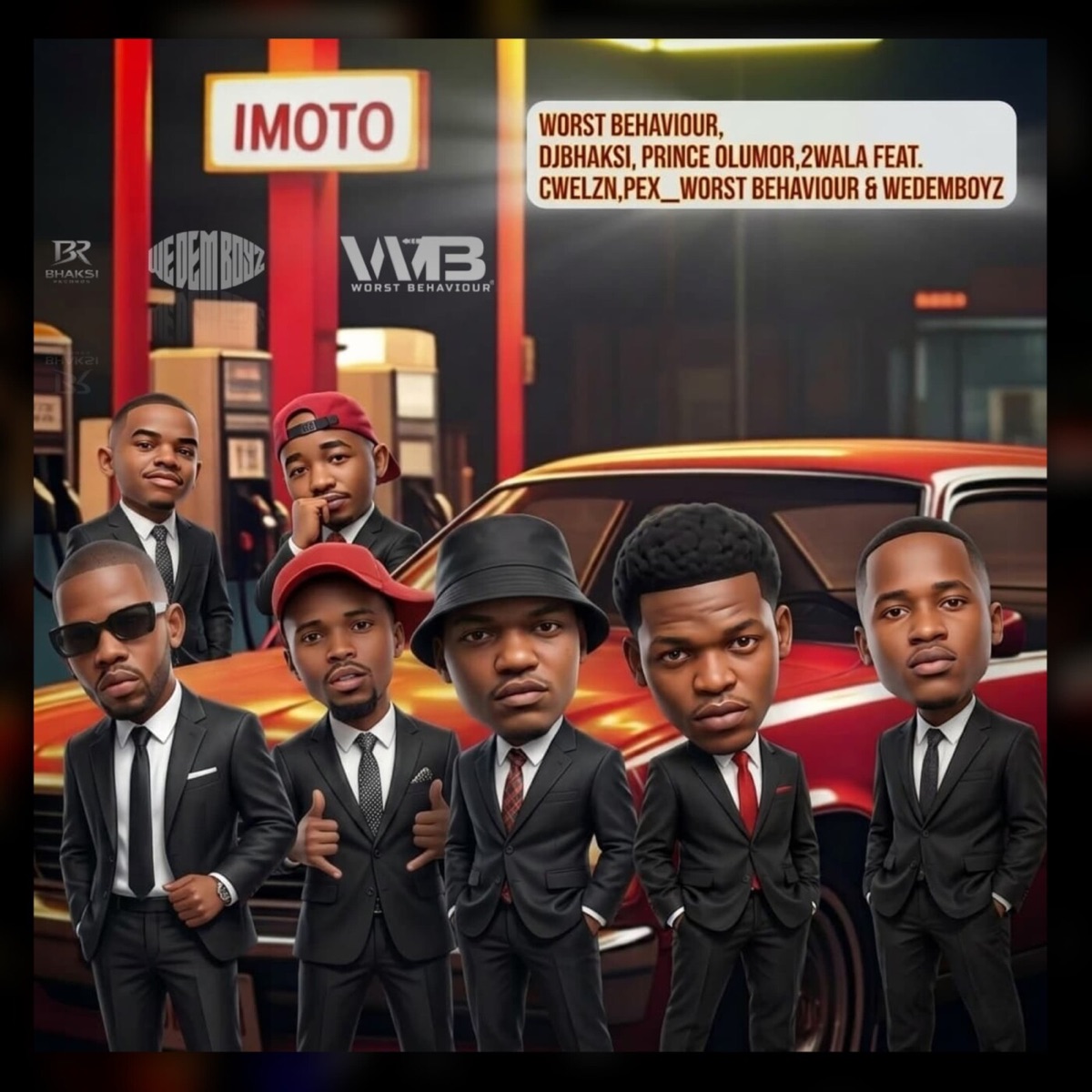 Imoto (feat. Cwelzn, Pex_worst behaviour & We Dem Boyz) - Single by Worst Behaviour, DJ Bhaksi, Prince Olumor & 2Wala album cover