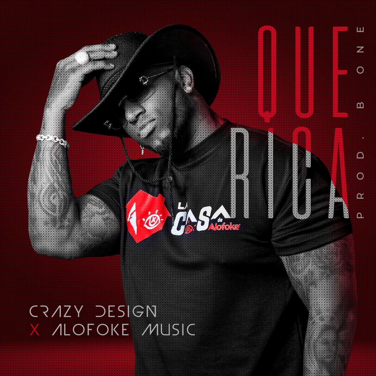 Qué Rica - Single by Crazy Design, Alofoke Music & B one El Productor De Oro album cover