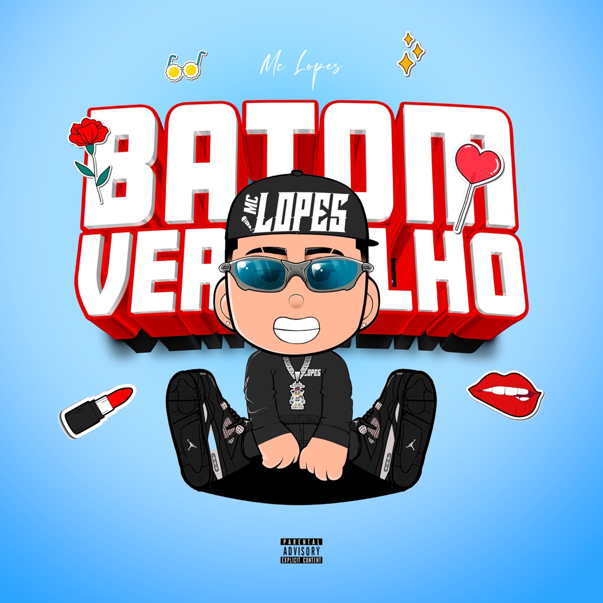 Batom Vermelho - Single by MC Lopes album cover