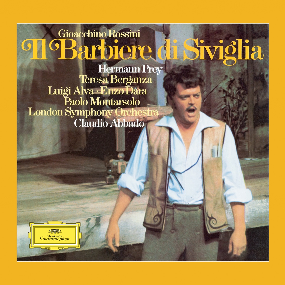 Rossini: Il barbiere di Siviglia by Teresa Berganza, Luigi Alva, Hermann Prey, London Symphony Orchestra & Claudio Abbado album cover
