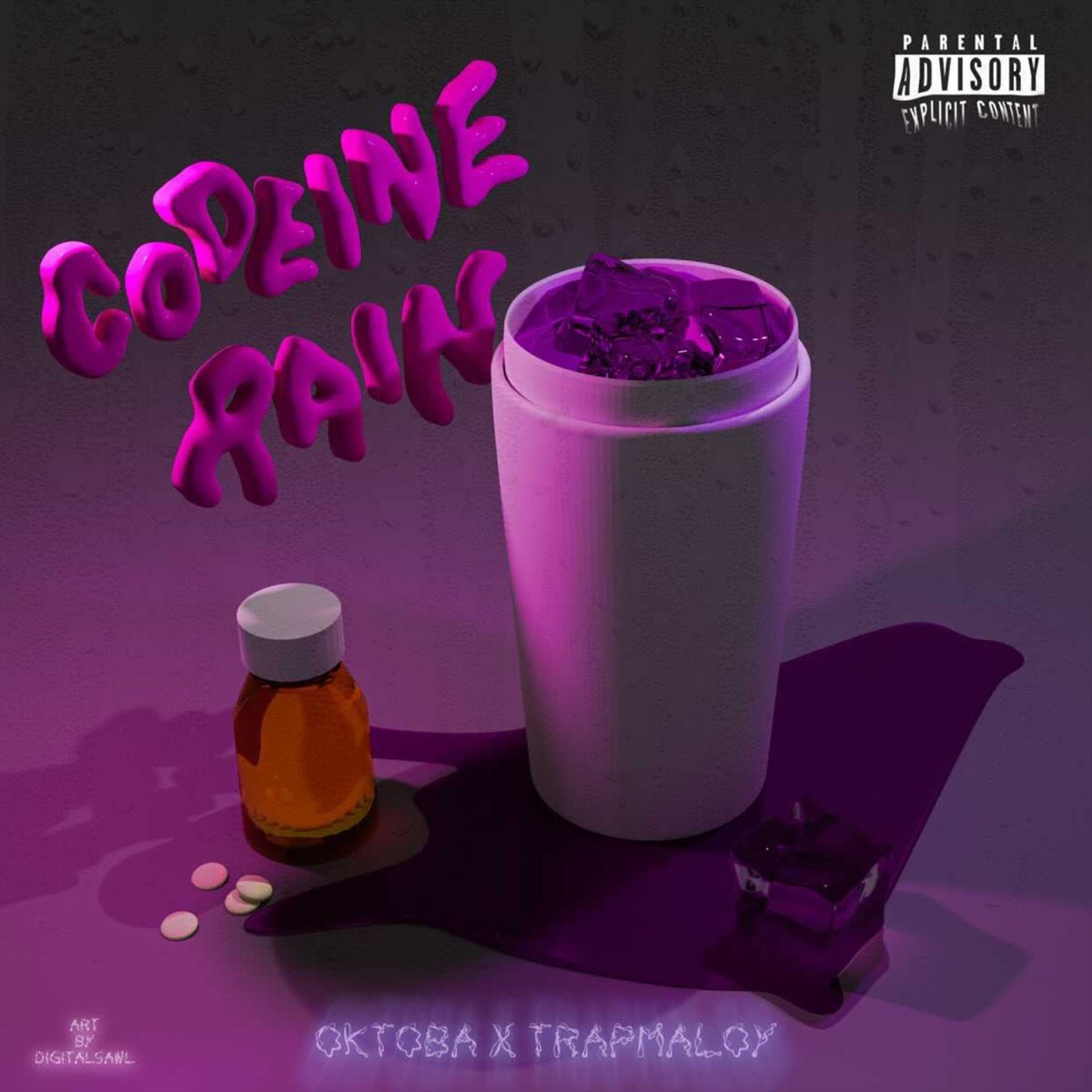 Codeine Rain - Single by TRAPMALOY & Oktoba album cover