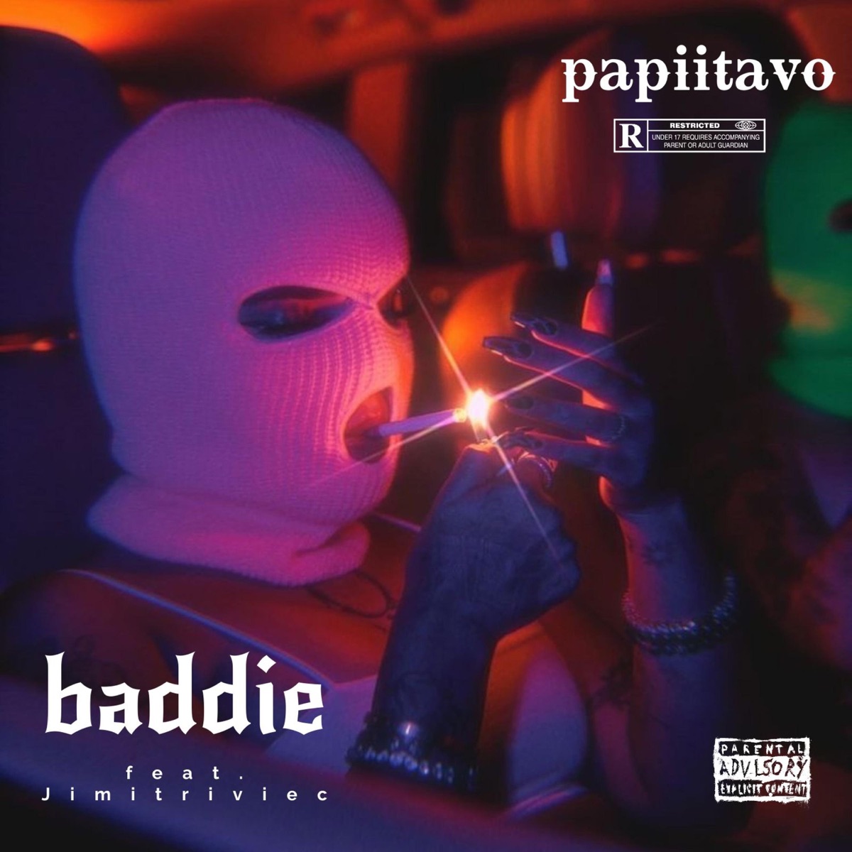 baddie (feat. Jimitriviec) - Single by papiitavo album cover