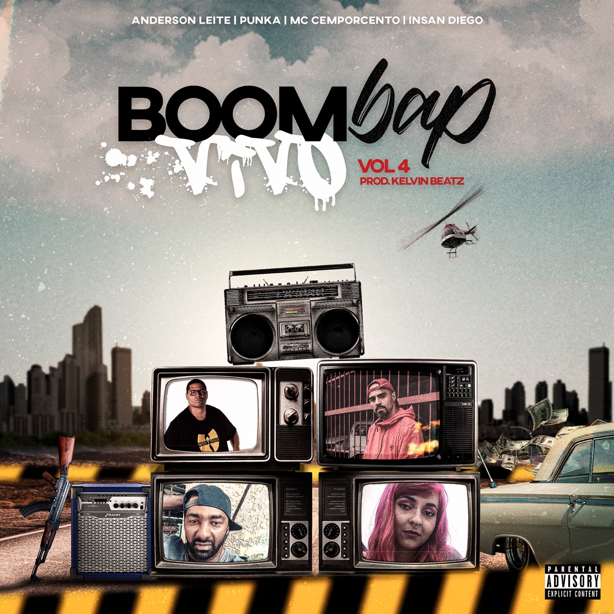 Boombap Vivo Vol. 4 (feat. Kelvin Beatz) - Single by Anderson leite, Punka, MC CEMPORCENTO & Insan Diego album cover