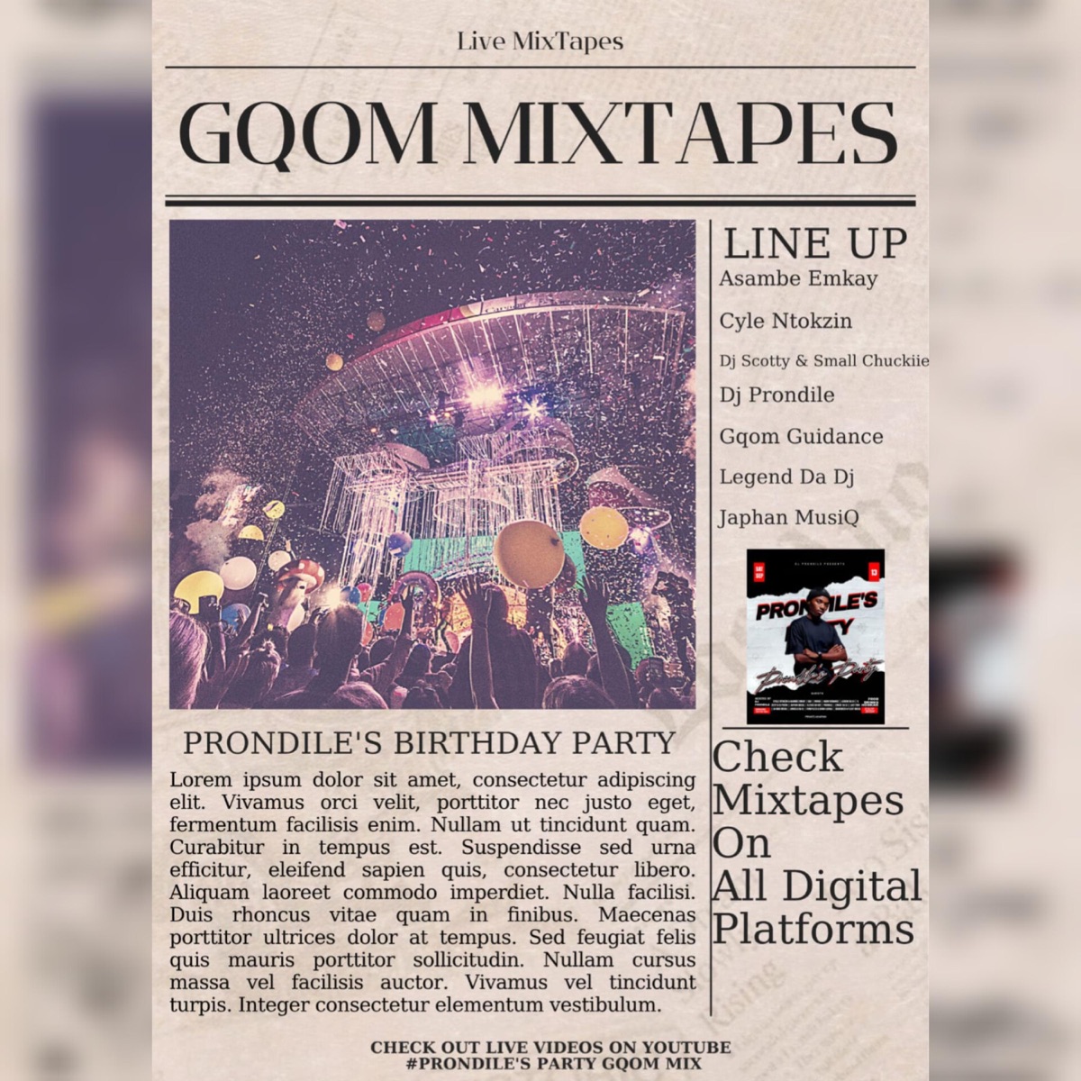Prondile's Party GqomMix (By Dj Scotty & Small Chuckiie) - EP by Asambe EmKaY & Cyle Ntokzin album cover