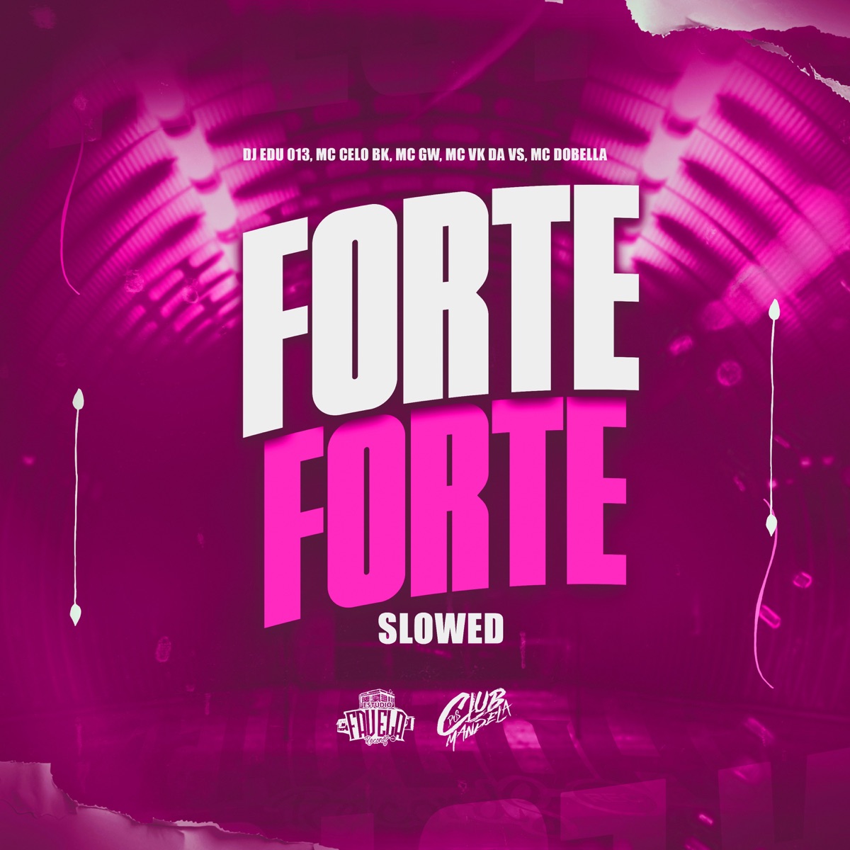 Forte Forte (Slowed) [feat. MC Celo BK, MC GW, mc vk da vs & Mc Dobella] - Single by DJ EDU 013, Estúdio Favela Records & Club dos Mandela album cover