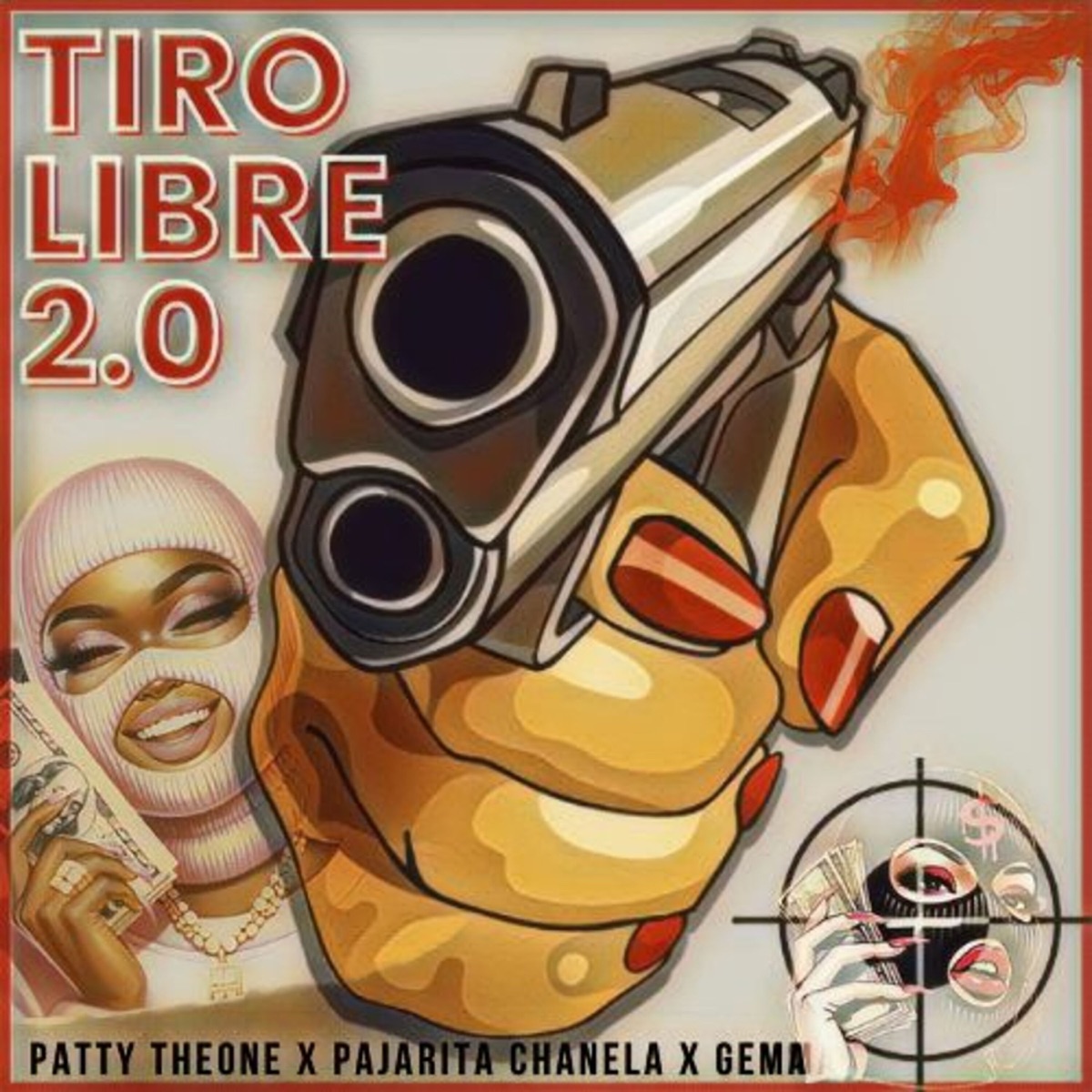 Tiro Libre 2.0 - Single by Patty Theone, Pajarita Chanela & Gema album cover